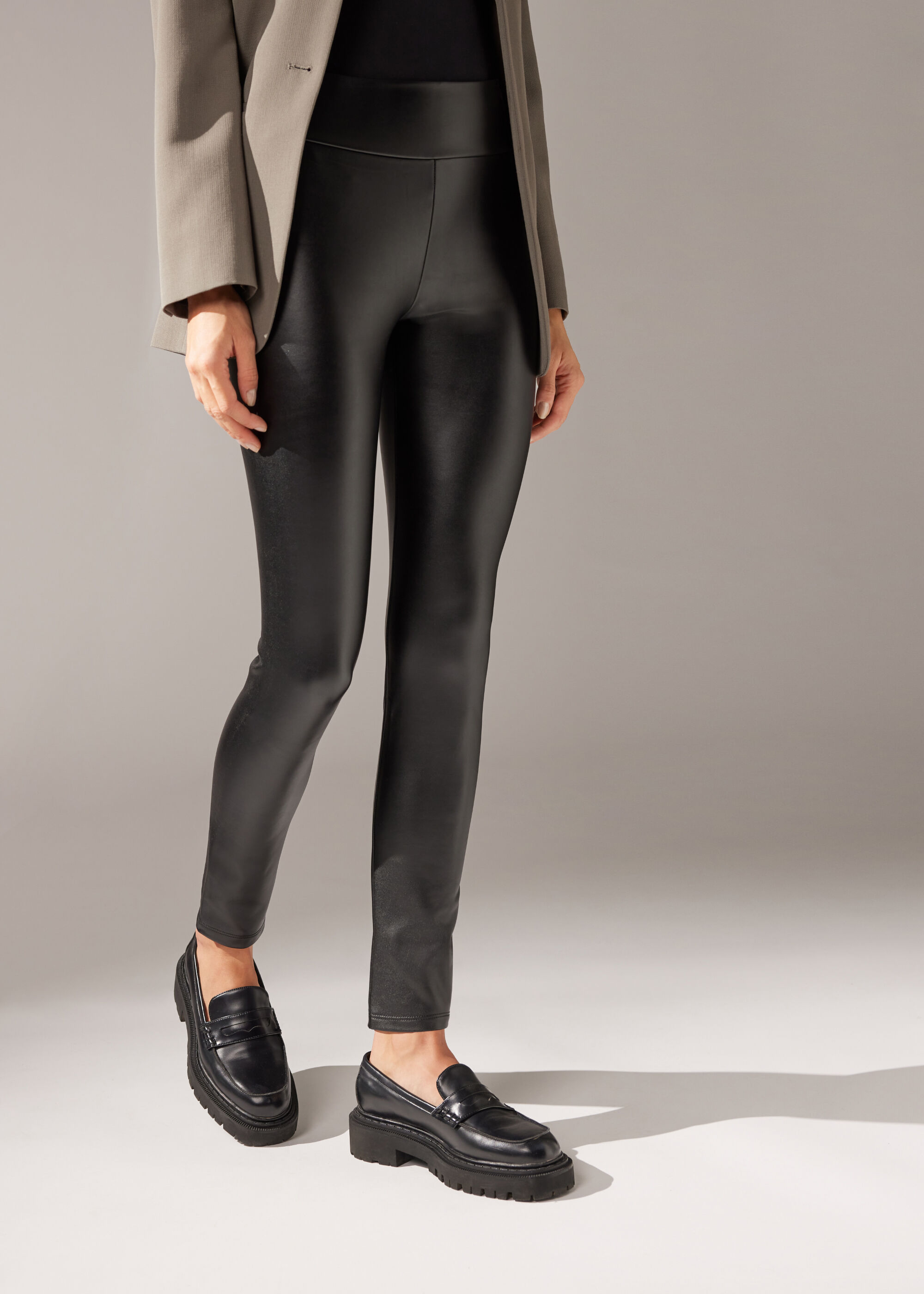 Leggings Effetto Pelle Termici